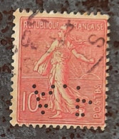 France - Perforé "AF" - 1903 - "Semeuse" 10c - N°129 - Used Stamps