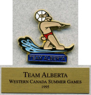 Pin's Sport Jeux D'été Du Canada 1995 Alberta Ski Nautique Bateau - Ski Náutico