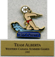Pin's Sport Jeux D'été Du Canada 1995 Alberta Ski Nautique Bateau - Water-skiing