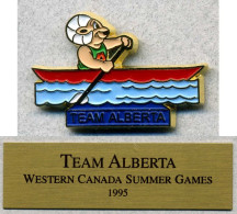 Pin's Sport Jeux D'été Du Canada 1995 Alberta Kanoë Kayak - Kanu