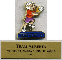 Pin's Sport Jeux D'été Du Canada 1995 Alberta Volley-ball - Volleybal