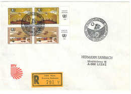 1400 Wien Vereinte Nationen, Reko-Brief, Einschreiben (UB Y), 1995 (G) - Storia Postale