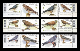 Belarus 2021 Mih. 1416/21 Fauna. Birds. Falcons (with Labels) MNH ** - Wit-Rusland