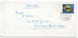64985 - Bund - 1968 - 50Pfg WoFa '67 EF A Bf WALSRODE -> Grossbritannien, Rs Spendenmarken DLRG - Covers & Documents