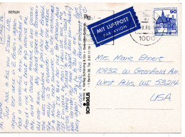 64989 - Berlin - 1986 - 90Pfg B&S EF A LpAnsKte BERLIN - ... -> West Allis, WI (USA) - Covers & Documents