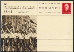 TCHECOSLOVAQUIE - CESKOSLOVENSKO / 1948 ENTIER POSTAL ILLUSTRE # 4/8 (ref 1137a) - Postcards