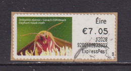 IRELAND  -  2011 Elephant Hawk Moth SOAR (Stamp On A Roll)  Used On Piece As Scan - Gebraucht