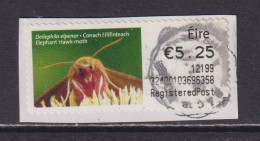 IRELAND  -  2011 Elephant Hawk Moth SOAR (Stamp On A Roll)  Used On Piece As Scan - Usati