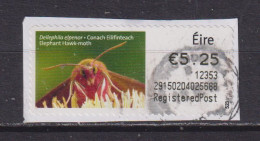 IRELAND  -  2011 Elephant Hawk Moth SOAR (Stamp On A Roll)  Used On Piece As Scan - Usados