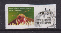 IRELAND  -  2011 Elephant Hawk Moth SOAR (Stamp On A Roll)  Used On Piece As Scan - Oblitérés