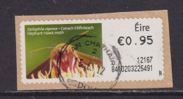 IRELAND  -  2011 Elephant Hawk Moth SOAR (Stamp On A Roll)  Used On Piece As Scan - Oblitérés