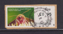 IRELAND  -  2011 Elephant Hawk Moth SOAR (Stamp On A Roll)  Used On Piece As Scan - Usados