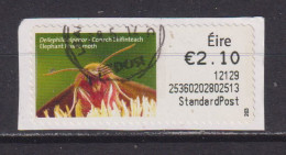 IRELAND  -  2011 Elephant Hawk Moth SOAR (Stamp On A Roll)  Used On Piece As Scan - Oblitérés