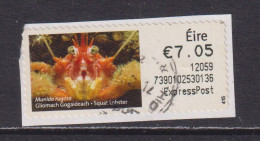 IRELAND  -  2011 Squat Lobster SOAR (Stamp On A Roll)  Used On Piece As Scan - Gebruikt