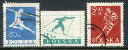 POLAND 1953 Winter Sports Used.  Michel 831-33 - Usados