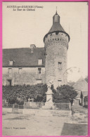 D86 - MONTS SUR GUESNES - LA TOUR DU CHÂTEAU - Monument Aux Morts En 1er Plan - Monts Sur Guesnes