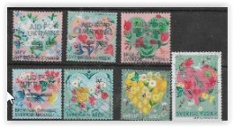 Suède 2020 N° 3287/3293 Oblitérés Fleurs - Used Stamps