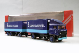 Herpa - Camion DAF 3300 KUHNE & NAGEL + Remorque Réf. 835000 BO HO 1/87 - Road Vehicles