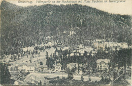 Austria Semmering Villenpartie An Der Hochstrasse Mit Hotel Panhans - Semmering