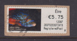 IRELAND  -  2011 Cuckoo Wrasse SOAR (Stamp On A Roll)  Used On Piece As Scan - Usati