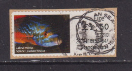 IRELAND  -  2011 Cuckoo Wrasse SOAR (Stamp On A Roll)  Used On Piece As Scan - Gebruikt