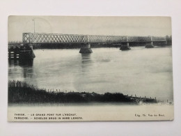 TAMISE «  LE GRAND PONT SUR L’ESCAUT 1909 » PANORAMA. - Temse