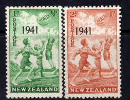 New Zealand GVI 1941 Health Stamps Set Of 2, Hinged Mint, SG 632/3 (A) - Neufs