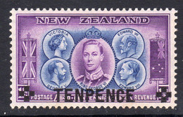 New Zealand GVI 1944 Tenpence On 1½d Surcharge, Hinged Mint, SG 662 (A) - Unused Stamps