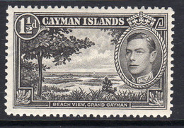Cayman Islands 1938-48 1½d Black, Perf 12½, Hinged Mint, SG 118 (WI2) - Cayman Islands