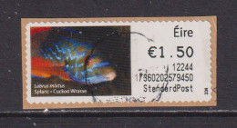 IRELAND  -  2011 Cuckoo Wrasse SOAR (Stamp On A Roll)  Used On Piece As Scan - Used Stamps