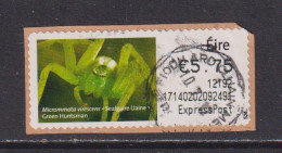 IRELAND  -  2011 Green Huntsman SOAR (Stamp On A Roll)  Used On Piece As Scan - Used Stamps