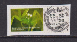 IRELAND  -  2011 Green Huntsman SOAR (Stamp On A Roll)  Used On Piece As Scan - Usati