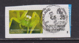 IRELAND  -  2011 Green Huntsman SOAR (Stamp On A Roll)  Used On Piece As Scan - Gebraucht