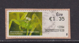 IRELAND  -  2011 Green Huntsman SOAR (Stamp On A Roll)  Used On Piece As Scan - Gebruikt