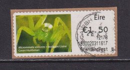 IRELAND  -  2011 Green Huntsman SOAR (Stamp On A Roll)  Used On Piece As Scan - Usados