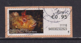 IRELAND  -  2010 Tompot Blenny SOAR (Stamp On A Roll)  Used On Piece As Scan - Gebruikt