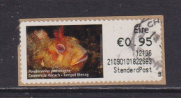 IRELAND  -  2010 Tompot Blenny SOAR (Stamp On A Roll)  Used On Piece As Scan - Gebraucht