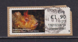 IRELAND  -  2010 Tompot Blenny SOAR (Stamp On A Roll)  Used On Piece As Scan - Usati