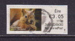 IRELAND  -  2010 Red Squirrel SOAR (Stamp On A Roll)  Used On Piece As Scan - Gebruikt