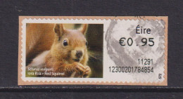 IRELAND  -  2010 Red Squirrel SOAR (Stamp On A Roll)  Used On Piece As Scan - Gebruikt