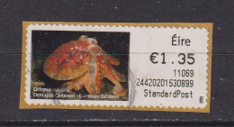 IRELAND  -  2010 Common Octopus SOAR (Stamp On A Roll)  Used On Piece As Scan - Used Stamps