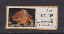 IRELAND  -  2010 Common Octopus SOAR (Stamp On A Roll)  Used On Piece As Scan - Gebraucht