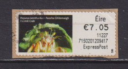 IRELAND  -  2010 Hermit Crab SOAR (Stamp On A Roll)  Used On Piece As Scan - Gebruikt