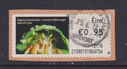 IRELAND  -  2010 Hermit Crab SOAR (Stamp On A Roll)  Used On Piece As Scan - Used Stamps