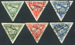 LATVIA 1931 Airmail, Both Perforations Used.  Michel 177-79A+B - Latvia