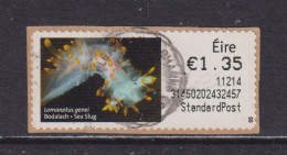 IRELAND  -  2010 Sea Slug SOAR (Stamp On A Roll)  Used On Piece As Scan - Usati