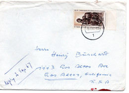 65014 - Berlin - 1967 - DM1,10 Kunst EF A LpBf BERLIN -> Los Altos, CA (USA) - Storia Postale