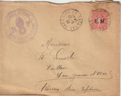 Lettre En Franchise Gendarmerie FM 6 Oblitération 1933 Ivry La Bataille - Sellos De Franquicias Militares