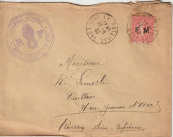 Lettre En Franchise Gendarmerie FM 6 Oblitération 1933 Ivry La Bataille - Military Postage Stamps