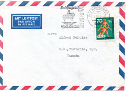 65017 - Bund - 1970 - 70Pfg DLRG EF A LpBf BAD MERGENTHEIM - ... -> Victoria, BC (Canada) - Lettres & Documents